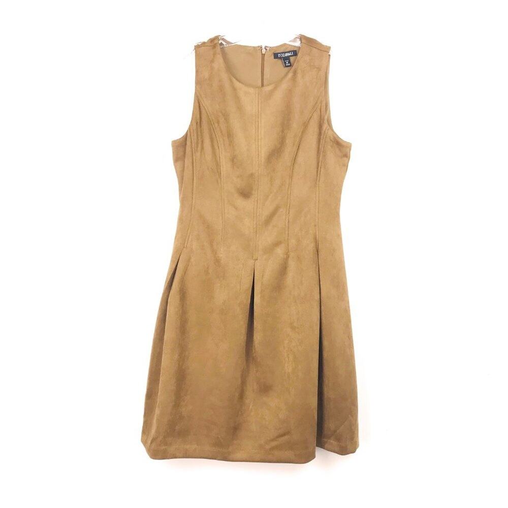 ROZ & ALI Faux Suede Tank Dress NWT 6 Petite